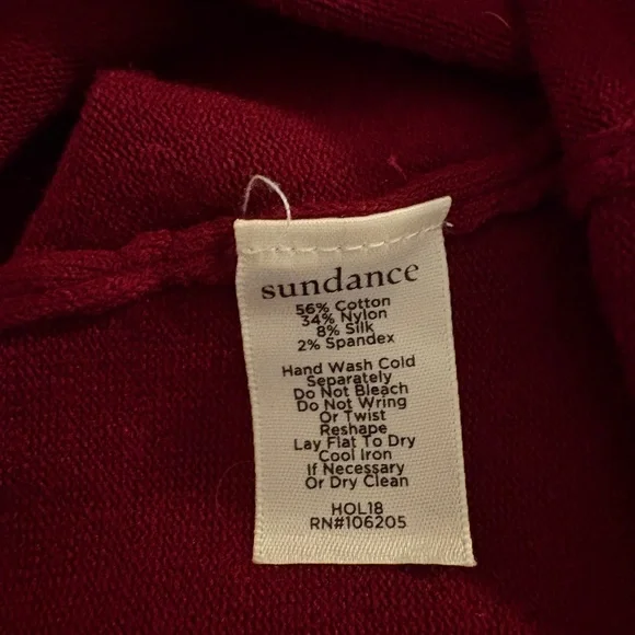 Sundance Rich Burgundy Long Sleeve Minimalist Cabincore LagenLook Dress Size XL - Picture 5 of 5